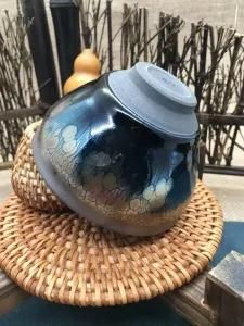 Tenmoku Tea Bowl Purple Sands Tea Cup Variable Glaze Handmade