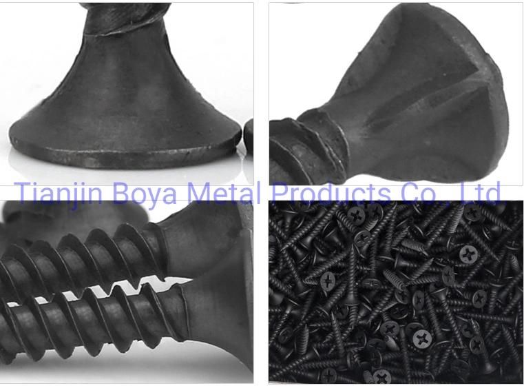 Carbon Steel Hardened Bugle Head Black Phosphating Drywall Screw/Phosphated Galvanized Perfect Quality and Bottom Price Black Drywall Screw