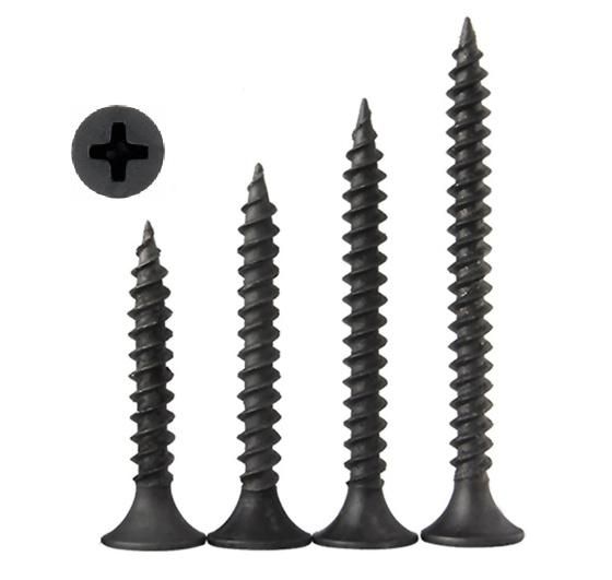 #6 Philips Bugle Head Fine Thread Black Drywall Screws for for Plasterboard Drywall to Light Gauge Steel