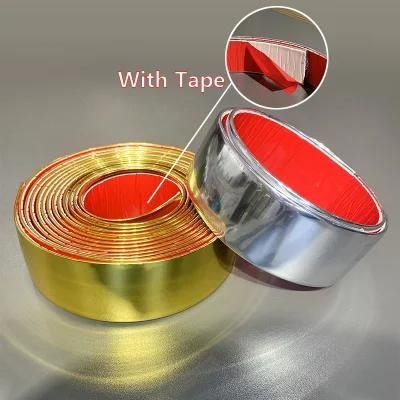 Mto PVC Sofa Decorative Materials Chrome Golden Strip Furniture Decorative Edge Banding