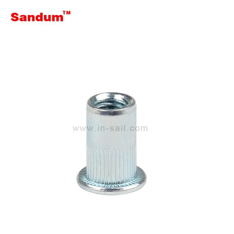 High Quality Carbon Steel Flat Body Plain Rivet Nut