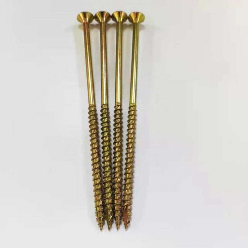 Angola Zambia Colombia Market/Chipboard Screw MDF Screw Yellow Zinc Plating