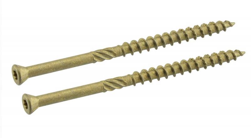 Small Countersunk Head Tx-Star Drive Bronze Rust Ruspert Resistant All Purpose Wood Deck Composite and Exterior Trim Screws/External Screws