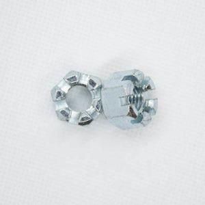 M64 Yellow Zinc and Blue White Zinc Plate or Black Hex Slotted Nuts Castle Nuts DIN935