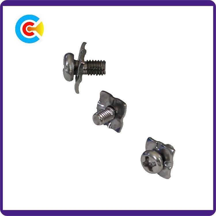 DIN/ANSI/BS/JIS Carbon-Steel/Stainless-Steel Cross Combination of Screws Combination Fan Screws
