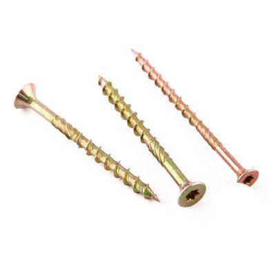 13mm-152mm Carbon Steel Pozi Pan Head 5X60 Yellow Chipboard Screw