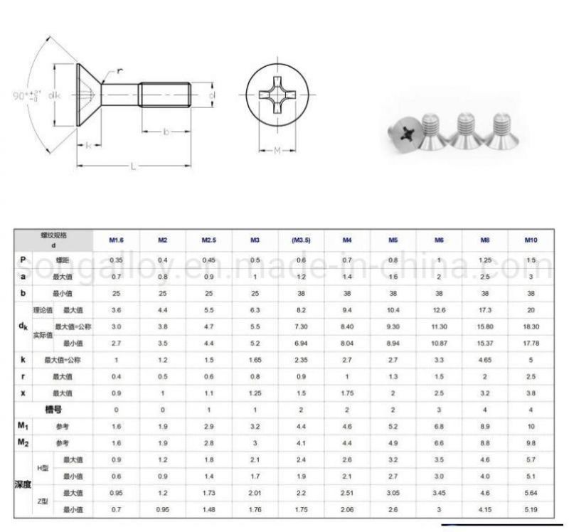 Countersunk Head Screw in Titanium Screw