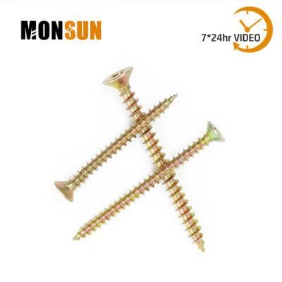 Countersunk Head Cross Recess Zinc-Plated Steel Fiberboard Screw
