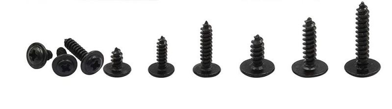 Black Oxide Surface Washer Modified Truss Head Self Tapping Screws