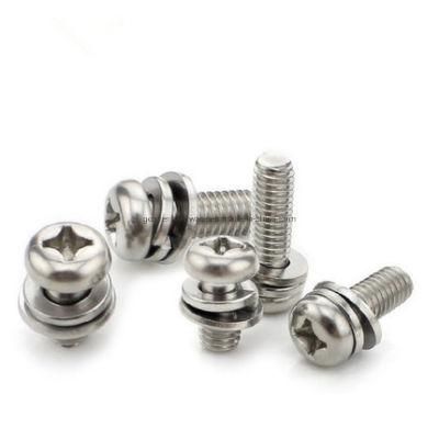 Stainless Steel Pan Head Phillips Combination Screw with Washer