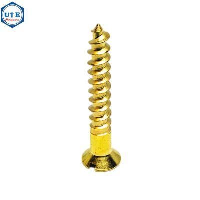 Brass Countersunk Head Slotted Drives Wood Self Tapping Screw DIN97 for M3X14