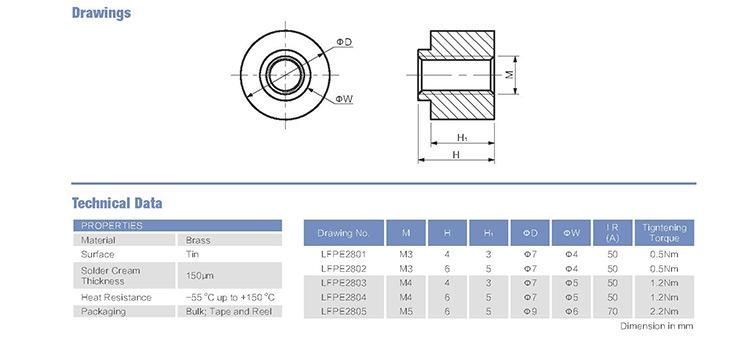 Smtso-M3-2et, Soldering Smtso Nut