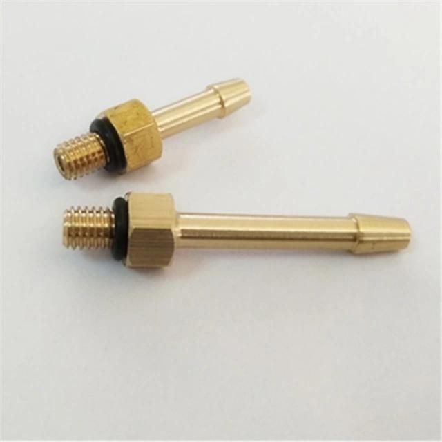 M5 Thread Metric Brass Barbed Hose Fittings with Rubber Ring
