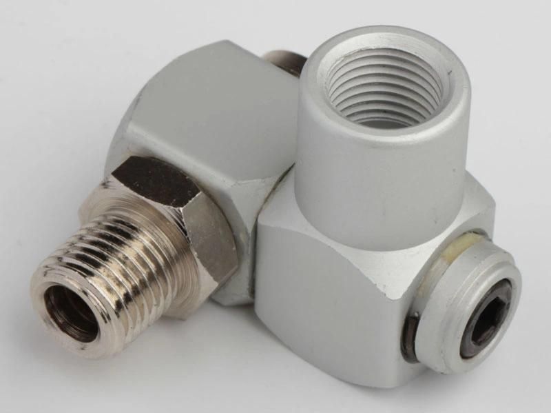Xhnotion Pneumatic Aluminum Swivel Air Hose Fittings, 1/4′′ NPT 360 Degree Swivel Air Hose Connector Swivel Portable Air Tool Adapter