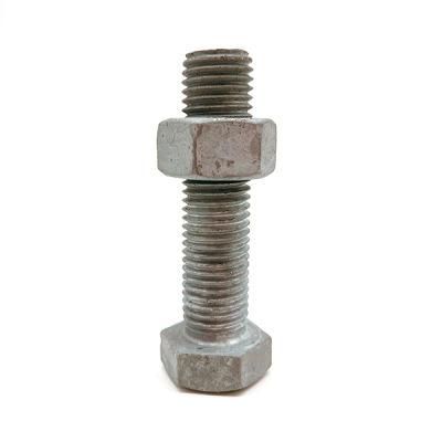 M16 M20 DIN960 DIN961 HDG Carbon Steel Hexagon Bolt for Electric Power