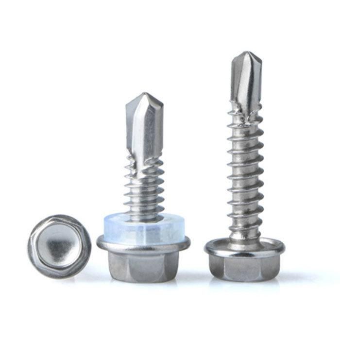 Ss410 Inox Unslotted Hex Washer Head Self Drilling Screws
