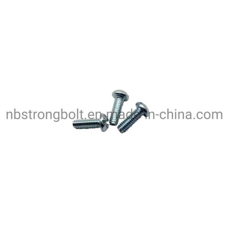 Philps/Slot Pan Head Thread Rolling Screw #8-32X1/2" Zinc Plated Cr3+