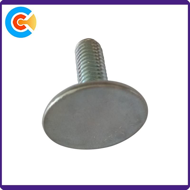 Carbon Steel Galvanized M6 Flat Head Button Screw