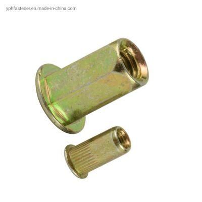 Customized Carbon Steel Yellow Zinc Plated Rivet Nut