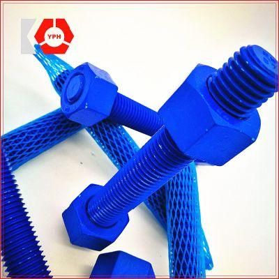 A193-B7 Zinc Plated Carbon Steel Thread Rods Studdings Bolts and Nutsastm