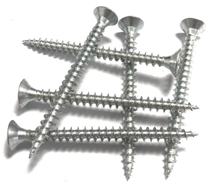 White Zinc Plated Pz-Drive Double Csk Head Chipboard Screw