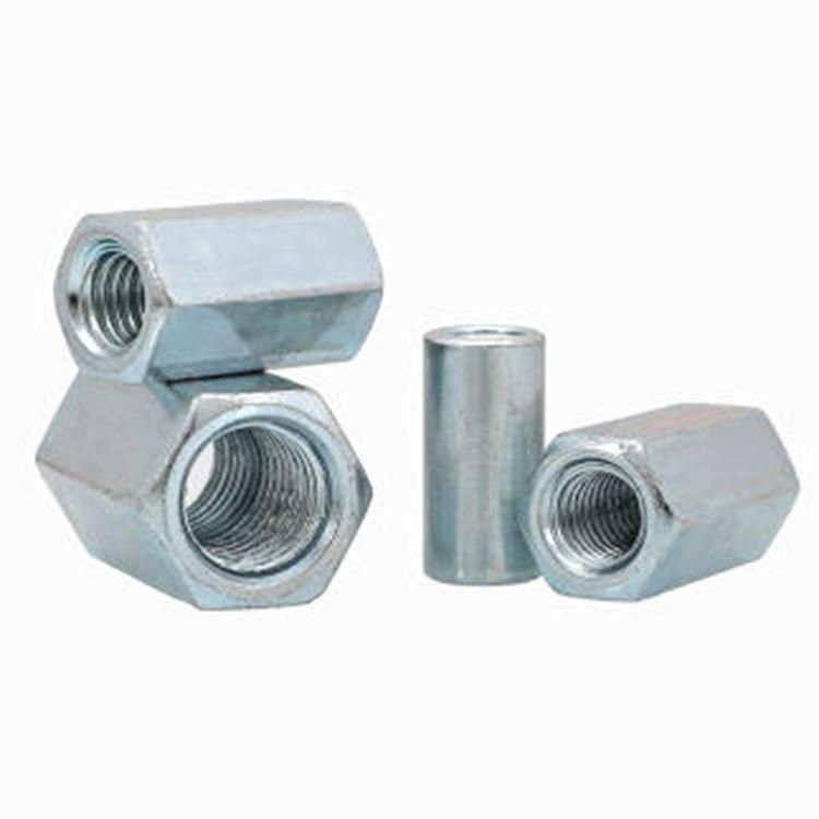DIN6334 Long Hex Coupling Nut Long Nut Carbon Steel Zinc Plated Galvanized