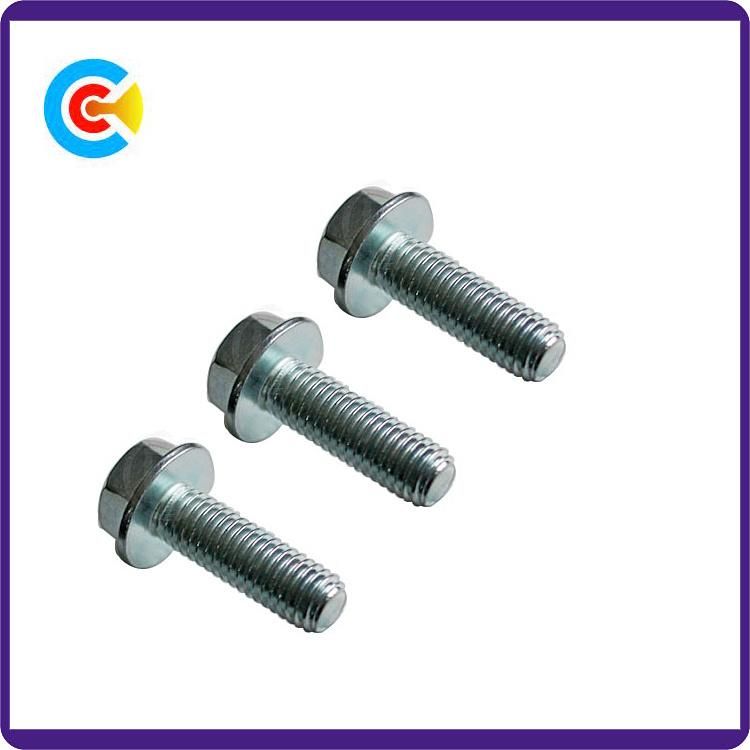 GB/DIN/JIS/ANSI Carbon-Steel/Stainless-Steel 4.8/8.8/10.9 Flange Screw for Bridge Building Railway