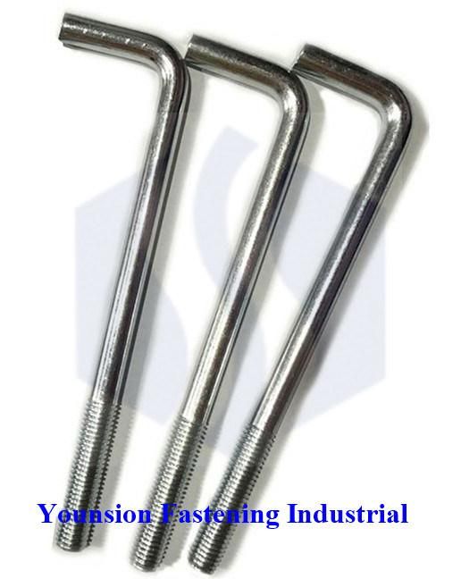 White Blue Zp and 4.8 Grade Anchor Bolt in L Bolt Style with Nut and Washer