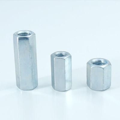 Steel Zinc Plated M8X1.25 DIN6334 Hex Coupling Nut