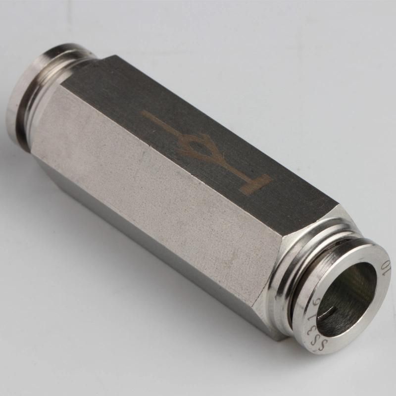Stainless Steel SS316L Pneumatic Push to Connect Check Valve Fittings