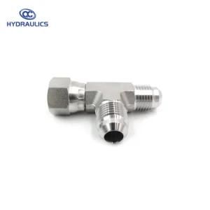 37 Degree Male Jic to Female Jic Swivel Nut Run Tee Fitting SAE Adapter