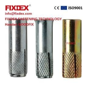 High Quality Yellow Zinc Expansion Bolts Steel Drop in Anchor Concrete Anchor Manufacturer