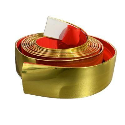 2022 High Quality Chrome Gold and Silver Adhesive PVC Plastic Edge Banding for Furniture and Sofa Decoration