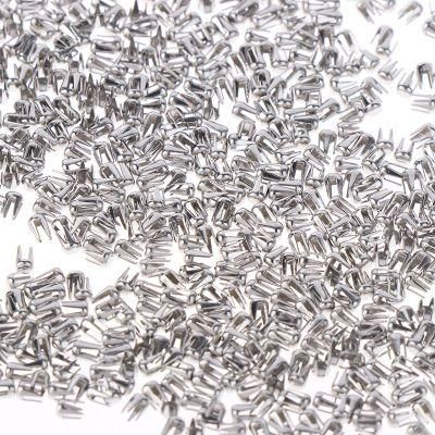 2.3mm Silver Spikes Rivets Four Claw Nail Studs Metal DIY for Clothing Garment Nailed Beads Machine Accessories