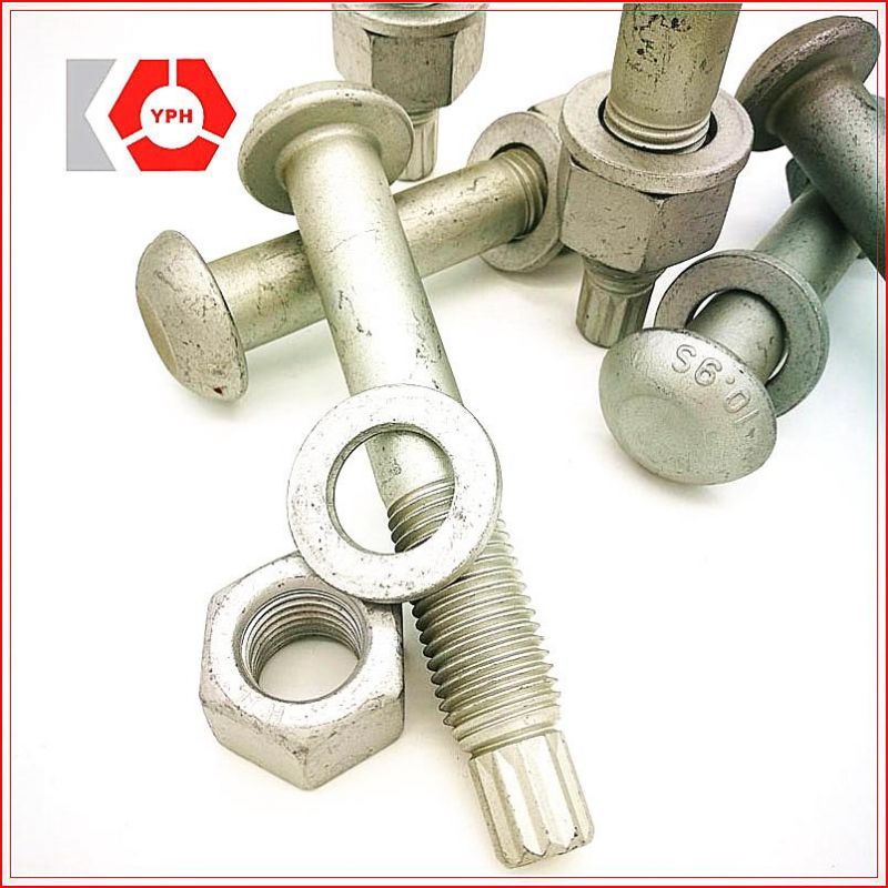 Round Bolt DIN933 Hex Nut DIN931 Zinc