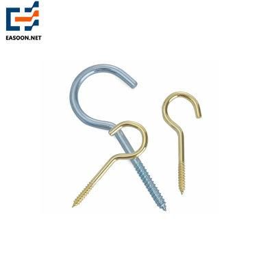 Carbon Steel Zinc-Plated Self Tapping Wood Hook Screw with Eye 304 Stainless Steel Polish Surface Open Eye Screws / Hook Screws