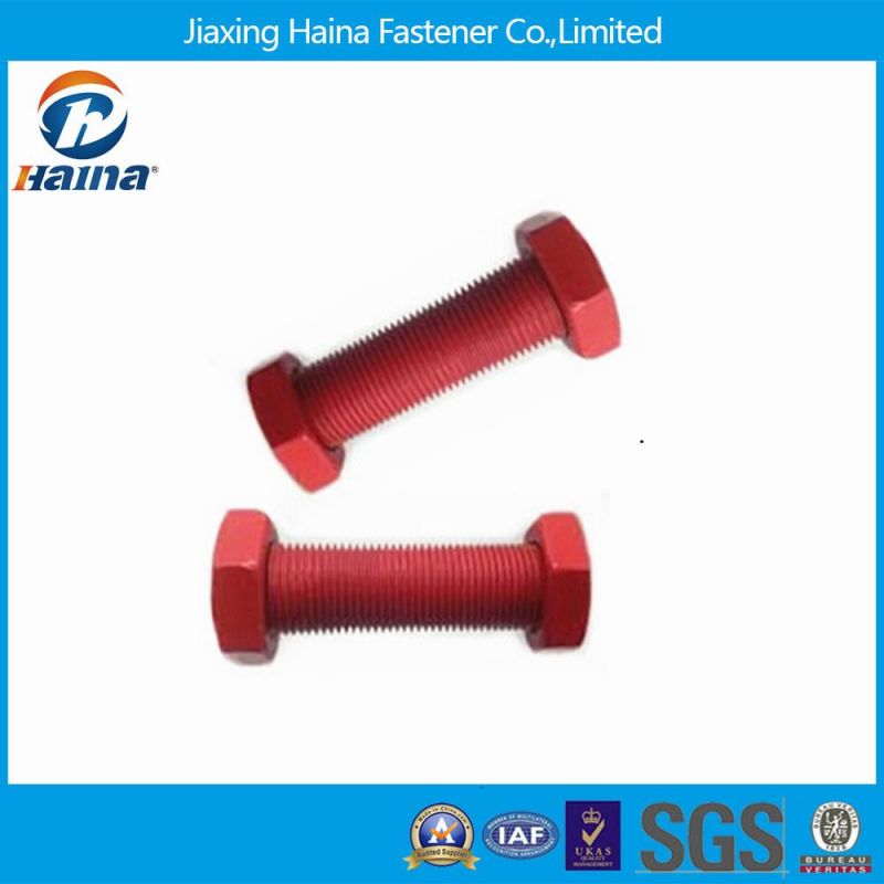 DIN933 Stainless Steel 304 B7 Stud Bolts with PTFE / Xylan Surface