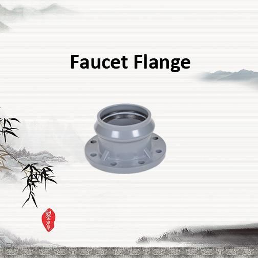 PVC Pn10 Faucet Flange with Rubber Ring Seal