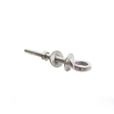 SUS304 316 Stainless Steel Eye Bolt with Plate Thread Screw Lifting Eye Bolt with Nut
