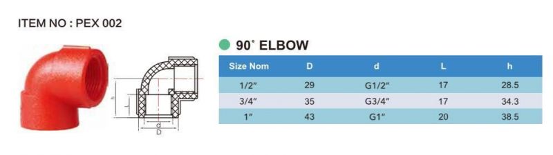 Era Brand PP Pipes and Joints Thread Fittings 90 Degree Elbow