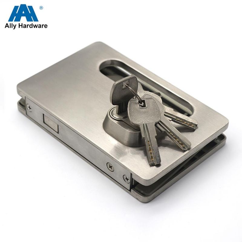 Heavy Duty Glass Folding Door Stainless Steel Patch Fitting Lock