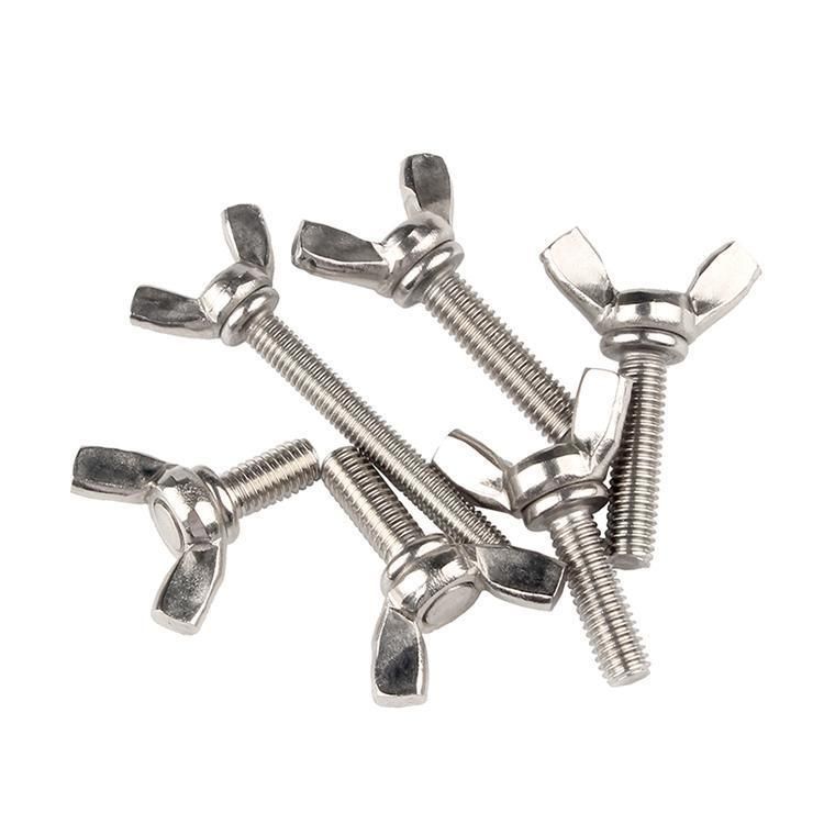 Stainless Steel Carbon Steel DIN316 Butterfly Wing Plastic Wing Nuts and Screws Bolts Wing Screw