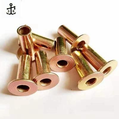 Customized Small DIN 9338 Brass/Red Copper Hollow Rivet for Decoration Made in China