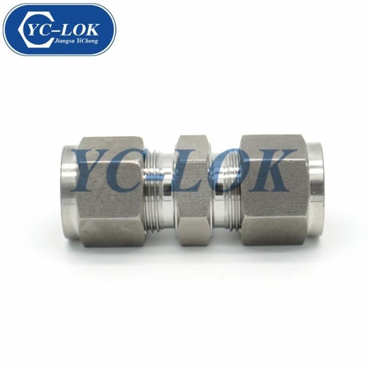 Yc-Lok Ss Straight Union Double Ferrule Hydraulic Tube Fittings