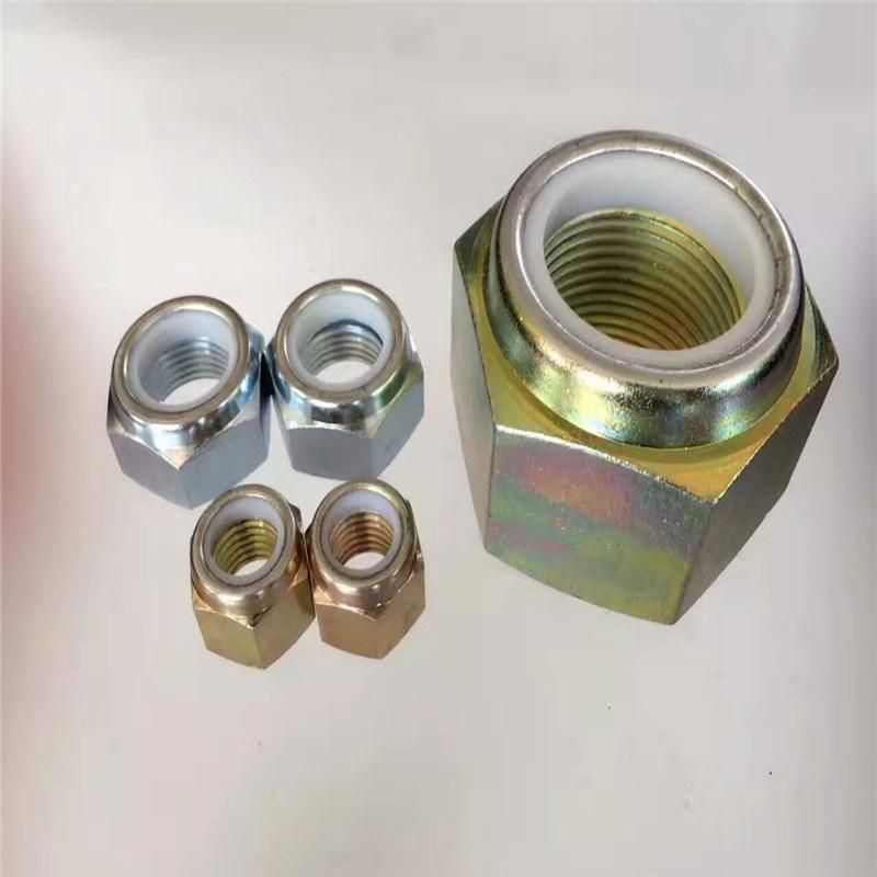 DIN985 Hexagon Nylon Insert Zinc (yellow) Plated Nut