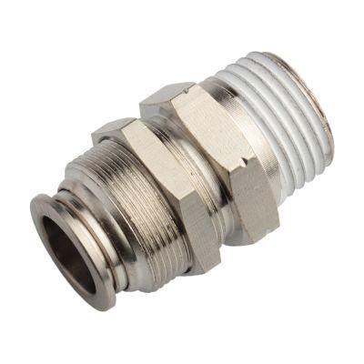 Xhnotion Pneumatic Truck Trailer Laton Spare Parts One Touch Push in Pipe Fitting Union Double Bulkhead Push to Connector