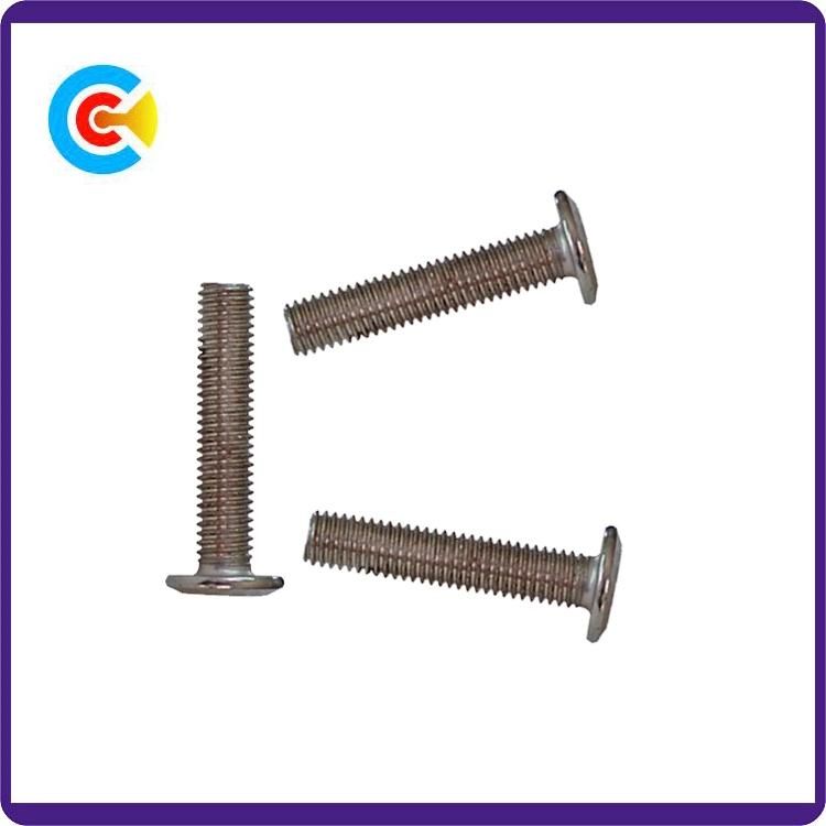 DIN/ANSI/BS/JIS Carbon-Steel/Stainless-Steel Galvanized Steel Inner Hexagon Flat Head Mechanical Screws