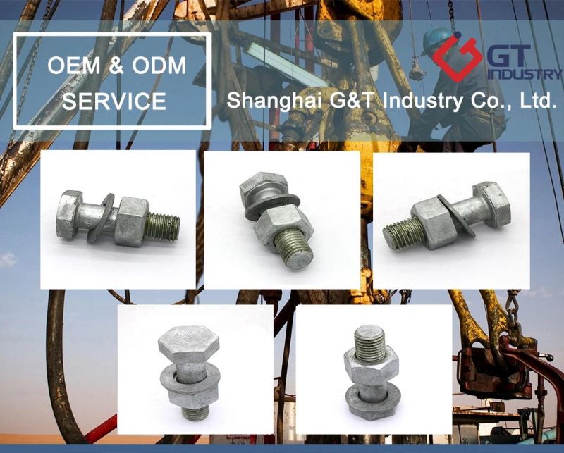 ASTM A307 A449 A325 A354 A490 Inch 3/4 3/8 7/16 1/2 5/8 3/4 Heavy Hex Hexagon Head Bolt Cap Screw HDG Zinc Galvanized