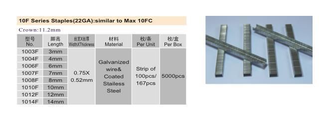 22 Ga Galvanized Wire Staples, 53 (10F) Staples, DIY Tools Staples