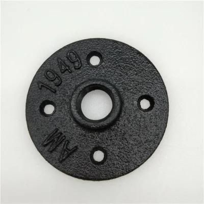 Wholesale Malleable Iron Floor Flange Sizes 1/2, 3/4, 1 Inch for Home Decoration